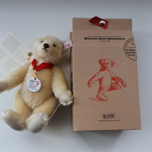 Load image into Gallery viewer, Sweet 2002 Small White Vintage STEIFF BEAR. Limited Edition Centenary Bear with Ceramic Medallion (671043)
