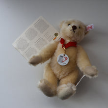 Load image into Gallery viewer, Sweet 2002 Small White Vintage STEIFF BEAR. Limited Edition Centenary Bear with Ceramic Medallion (671043)
