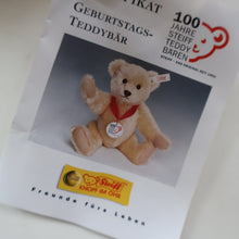 Load image into Gallery viewer, Sweet 2002 Small White Vintage STEIFF BEAR. Limited Edition Centenary Bear with Ceramic Medallion (671043)
