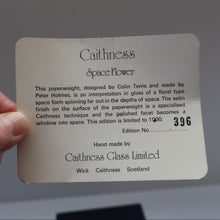 Load image into Gallery viewer, Fabulous LIMITED EDITION Scottish Caithness Glass Paperweight: Space Flower by Colin Terris; 1976 BOXED
