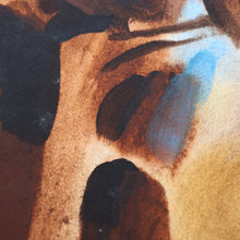 Load image into Gallery viewer, EDWARD GAGE (1925 - 2000). Listed Scottish Artist. 1970s Exotic Watercolour Entitled &quot;Moon Miniature&quot;. SARDINIA
