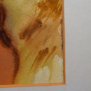 EDWARD GAGE (1925 - 2000). Listed Scottish Artist. 1970s Exotic Watercolour Entitled "Moon Miniature". SARDINIA