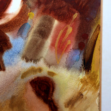 Load image into Gallery viewer, EDWARD GAGE (1925 - 2000). Listed Scottish Artist. 1970s Exotic Watercolour Entitled &quot;Moon Miniature&quot;. SARDINIA
