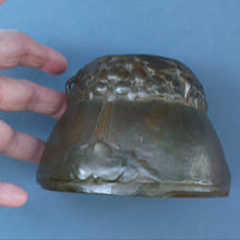 Load image into Gallery viewer, Swedish Bronze Pot / Vase by John Farngren (1884 - 1960) for Otto Meyer. Decorated with Relief Dragonflies and Flowers. SIGNED

