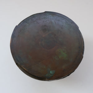 Swedish Bronze Pot / Vase by John Farngren (1884 - 1960) for Otto Meyer. Decorated with Relief Dragonflies and Flowers. SIGNED
