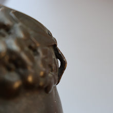 Load image into Gallery viewer, Swedish Bronze Pot / Vase by John Farngren (1884 - 1960) for Otto Meyer. Decorated with Relief Dragonflies and Flowers. SIGNED
