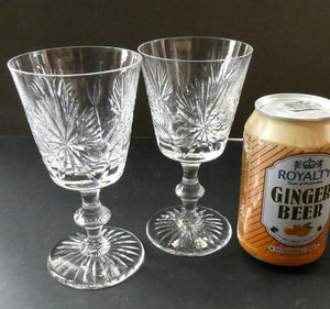 Vintage 1950s Edinburgh Crystal Star of Edinburgh White Wine Glassess