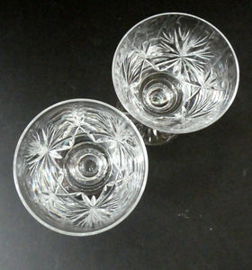 Vintage 1950s Edinburgh Crystal Star of Edinburgh White Wine Glassess