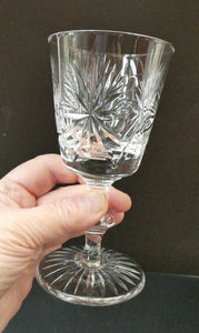 Vintage 1950s Edinburgh Crystal Star of Edinburgh White Wine Glassess
