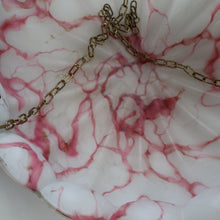 Load image into Gallery viewer, Vintage Glass Hanging Goldfish Bowl or Flycatcher Lampshade. Opaque Glass with Oodles of Raspberry Ripple Veins
