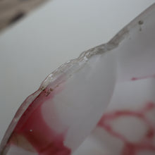 Load image into Gallery viewer, Vintage Glass Hanging Goldfish Bowl or Flycatcher Lampshade. Opaque Glass with Oodles of Raspberry Ripple Veins
