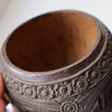 Load image into Gallery viewer, Antique 19th Century South East Asian / Burmese Hand Carved Coconut Cup
