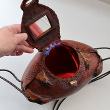 Load image into Gallery viewer, Vintage 1940s Armadillo Handbag. Purchased in Los Angeles in the 1990s
