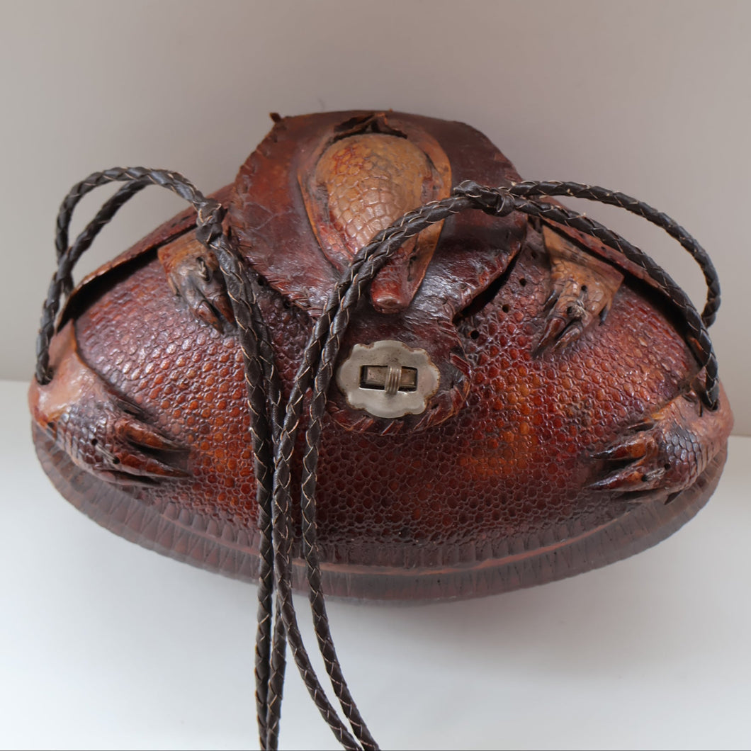 Vintage 1940s Armadillo Handbag. Purchased in Los Angeles in the 1990s