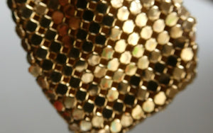 Glittery Vintage GOLD Glomesh Disco Evening Clutch Bag or Purse