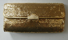 Load image into Gallery viewer, Glittery Vintage GOLD Glomesh Disco Evening Clutch Bag or Purse
