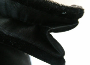 Fine Vintage 1940s Indian ZARDOSI Gold and Silver Embroidered Handbag. Black Velvet Body