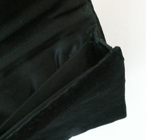 Fine Vintage 1940s Indian ZARDOSI Gold and Silver Embroidered Handbag. Black Velvet Body