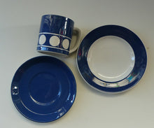 Load image into Gallery viewer, Vintage 1960s Coffee Set CORNISHWARE TG Green Jersey Blue Design by Judith Onions
