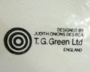 Vintage 1960s Coffee Set CORNISHWARE TG Green Jersey Blue Design by Judith Onions