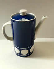 Load image into Gallery viewer, Vintage 1960s Coffee Set CORNISHWARE TG Green Jersey Blue Design by Judith Onions

