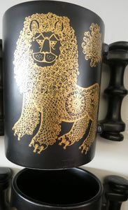 JOB LOT: Early 1970s PORTMEIRION Large ZODIAC Mugs designed by John Cuffley. 12 in Total