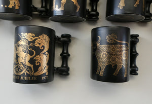JOB LOT: Early 1970s PORTMEIRION Large ZODIAC Mugs designed by John Cuffley. 12 in Total