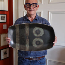 Load image into Gallery viewer, CORNISH STUDIO POTTERY. 1970s Massive Oblong Plate Made at Polperro Pottery
