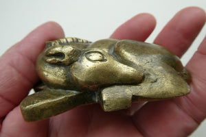 1920s Miniature Sculpture/ Paperweight  of the Deer by Iris Cooke