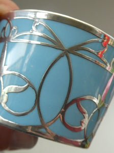 Very Rare EDWARDIAN PARAGON Star Mark. Porcelain & Applied Silver Cabaret Coffee Service
