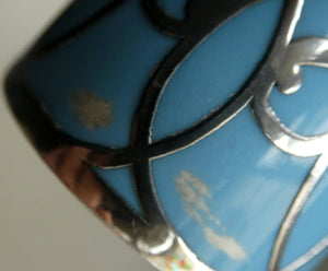 Very Rare EDWARDIAN PARAGON Star Mark. Porcelain & Applied Silver Cabaret Coffee Service