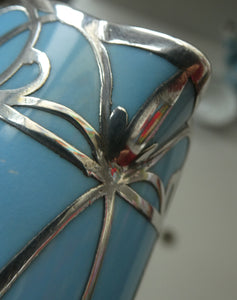 Very Rare EDWARDIAN PARAGON Star Mark. Porcelain & Applied Silver Cabaret Coffee Service