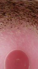 Load image into Gallery viewer, MONART Scottish Glass. Fine Vintage Art Glass Vase, 1930s. Shape GC. Mottled Pink with Black Rim Speckled with Gold Aventurine Flakes
