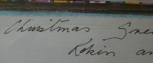 Scottish Art: Collector's Item ROBIN PHILIPSON Vintage SIGNED Lithograph Christmas Card. Early 1970s