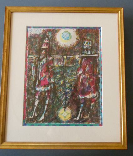 Scottish Art: Collector's Item ROBIN PHILIPSON Vintage SIGNED Lithograph Christmas Card. Early 1971 Date
