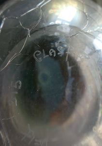 1983 John Ditchfield Iridescent Glasform Crackle Glass Vase