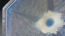 Load image into Gallery viewer, LARGE 1930s Art Deco ETLING Glass Decorative Bowl or Vase. Hexagonal Shape with Cute  
