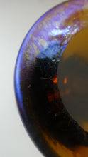 Load image into Gallery viewer, German WMF &quot;Myra Kristal&quot; Glass Trumpet Shape Vase with Stunning Blue and Gold Iridescent Lustres
