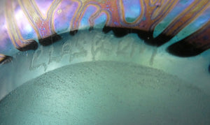 Early Ditchfield Lustre Lily-Pad Peacock Lustre Vase. Signed. Unique Collection