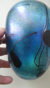 Early Ditchfield Lustre Lily-Pad Peacock Lustre Vase. Signed. Unique Collection