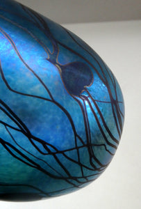Early Ditchfield Lustre Lily-Pad Peacock Lustre Vase. Signed. Unique Collection