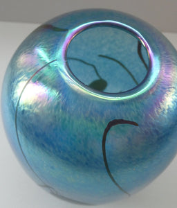 Early Ditchfield Lustre Lily-Pad Peacock Lustre Vase. Signed. Unique Collection