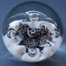 Load image into Gallery viewer, SCOTTISH PAPERWEIGHT: Vintage Caithness Paperweight: MOONFLOWER by Colin Terris. White Version
