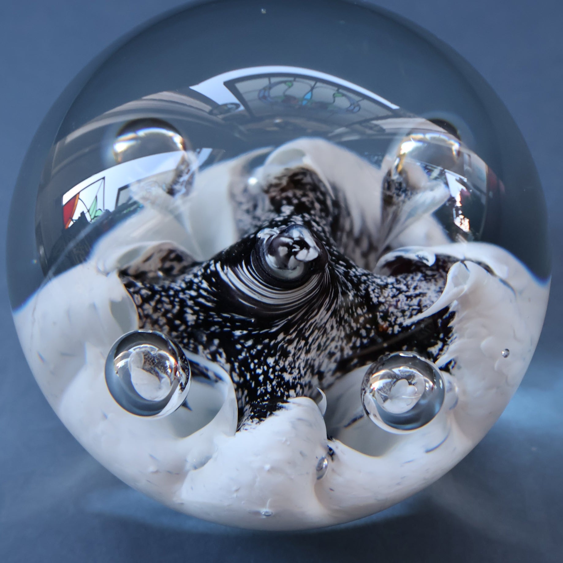 SCOTTISH PAPERWEIGHT: Vintage Caithness Paperweight: MOONFLOWER by