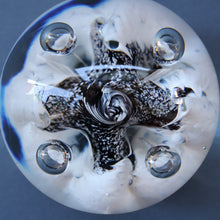 Load image into Gallery viewer, SCOTTISH PAPERWEIGHT: Vintage Caithness Paperweight: MOONFLOWER by Colin Terris. White Version
