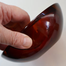 Load image into Gallery viewer, Vintage Murano Glass Triangular Amber and Golden Amber Sommerso GEODE Bowl
