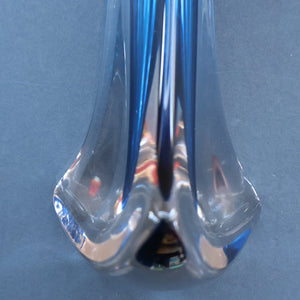 1960s Minimalistic GEOFFREY BAXTER Whitefriars Kingfisher Glass Blue Vases