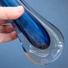 Load image into Gallery viewer, 1960s Minimalistic GEOFFREY BAXTER Whitefriars Kingfisher Glass Blue Vases
