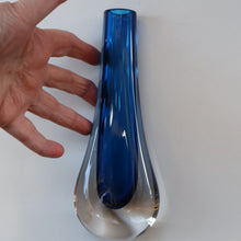 Load image into Gallery viewer, 1960s Minimalistic GEOFFREY BAXTER Whitefriars Kingfisher Glass Blue Vases
