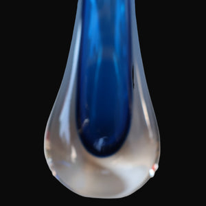 1960s Minimalistic GEOFFREY BAXTER Whitefriars Kingfisher Glass Blue Vases